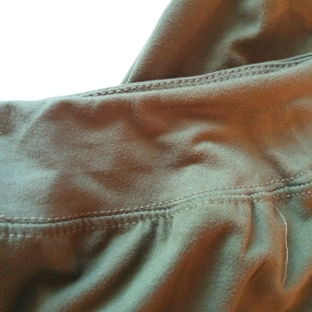 YUMMY WOMEN'S LEGGINGS OLIVE GREEN SIZE SMALL - Picture 6 of 8
